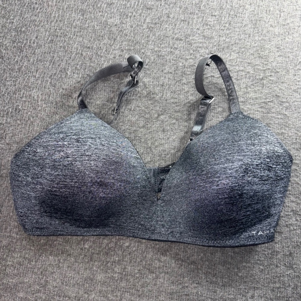 Tahari Womens Gray Space Dye Wire Free Padded T-Shirt Bra 36C TW282089-270